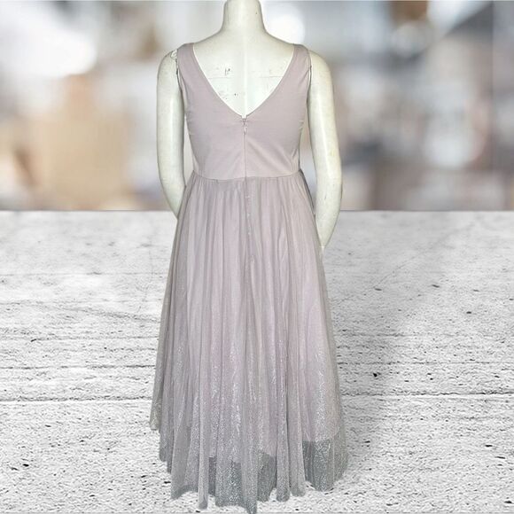 Torrid Lilac Metallic Shimmer Sleeveless Gown - Picture 5 of 6